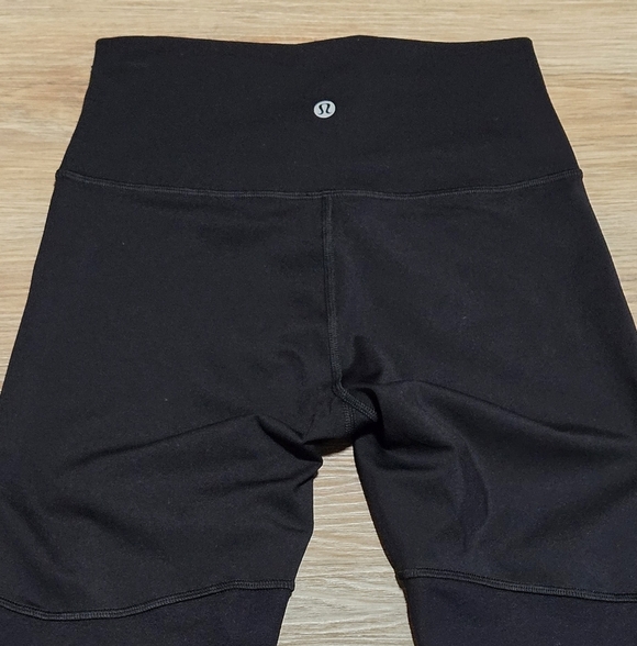 Lululemon Wunder Under Tech Mesh Leg Black Leggings Size 6 - Picture 3 of 13